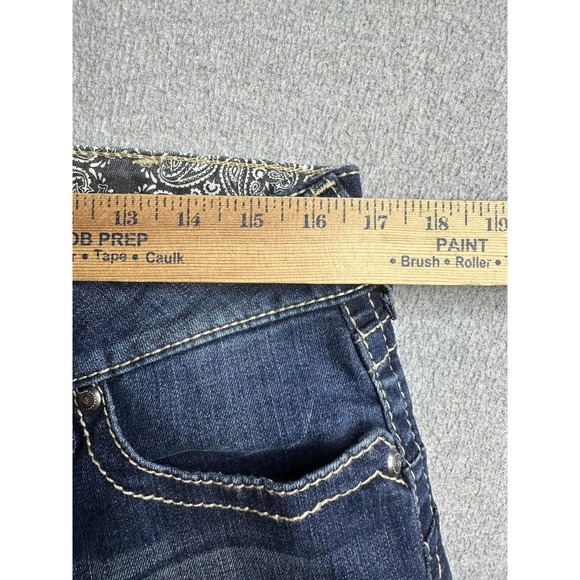 Ariat REAL Spitfire Jeans Womens 32R Blue Mid Rise Bootcut Stretch Denim Riding - Picture 7 of 12